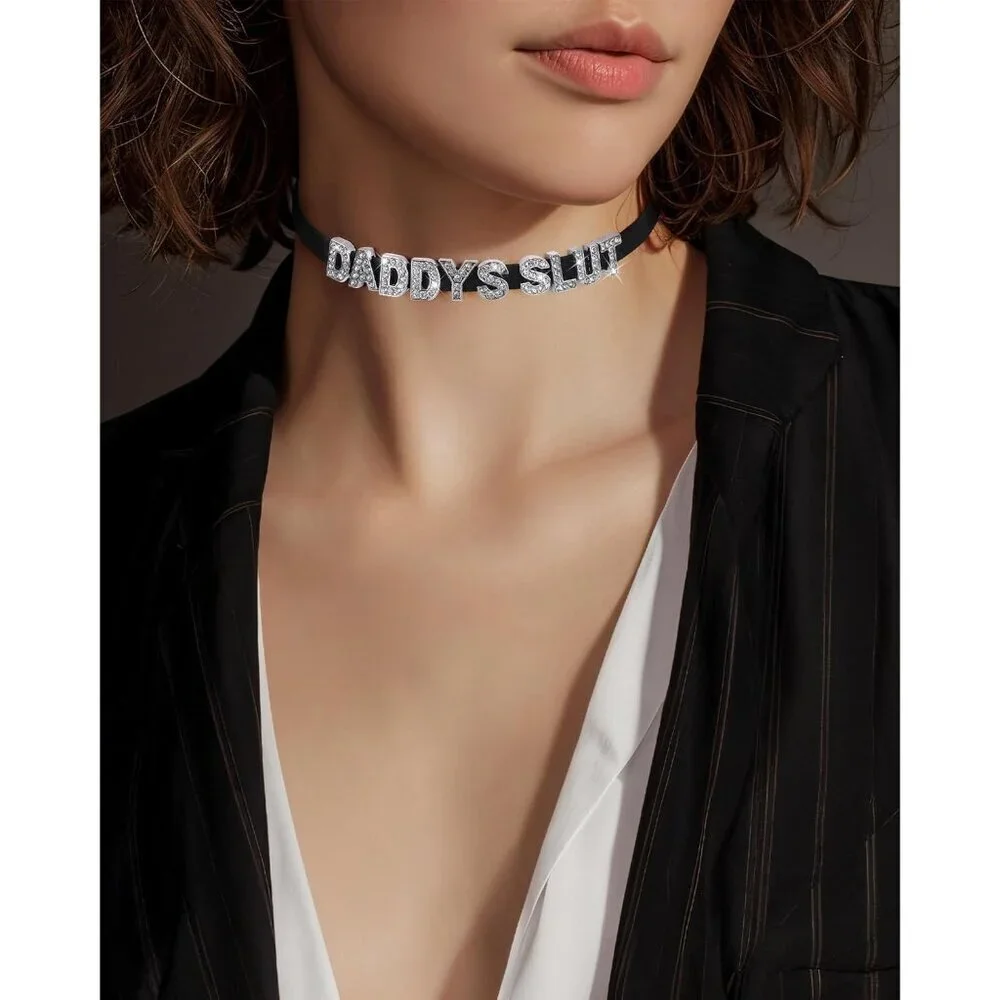 Chokers for Women Soft Suede Adjustable Cosplay Halloween Party Accessory